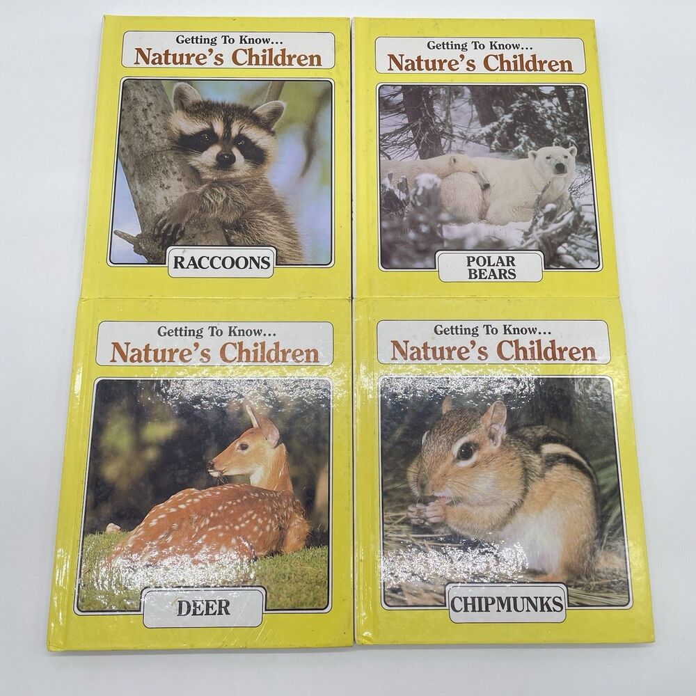 Getting to Know Nature’s Children Animal Books Lot of 4 Reversible Flip Books